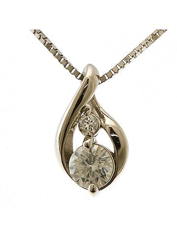Unbranded Necklace, Pt850/Pt900 Platinum, Diamond 0.15ct, 0.02ct, Women's, Pre-owned (view 1)