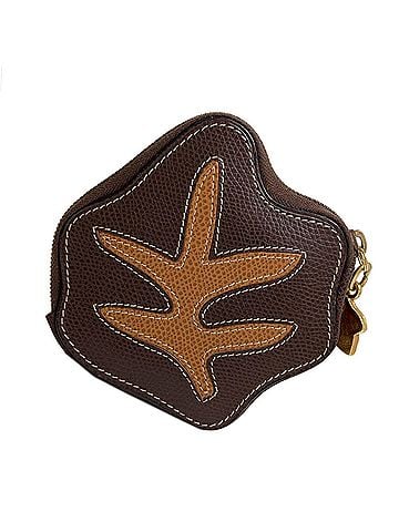 Céline Celine autumn leaves motif coin case, leather, women's. (view 2)