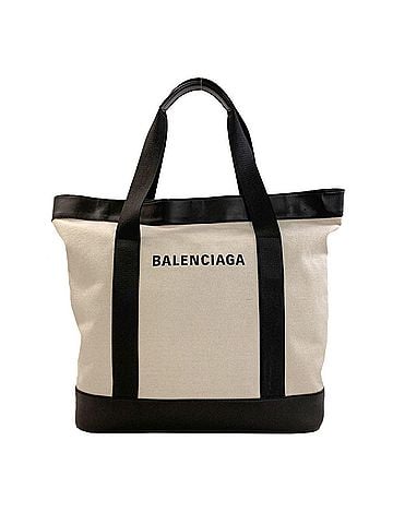 Balenciaga Balenciaga 374767 Navy Tote Bag, Canvas/Leather, Women's BALENCIAGA (view 1)