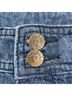 Spell 100% Cotton Solid Blue White Jeans Size L - photo 5