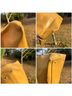 FURLA 100% Leather Solid Yellow Leather Shoulder Bag One size - photo 5