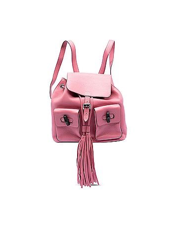 Gucci Leather Bamboo Tassel Backpack (view 1)