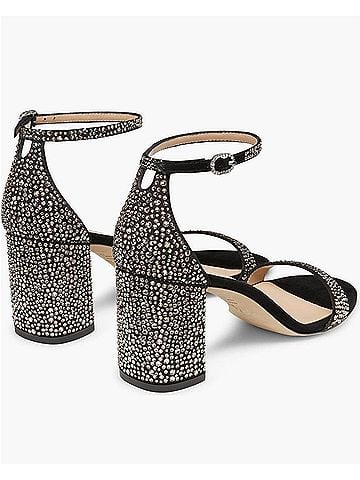Stuart Weitzman Women's Nudist Shine Block Sandals (view 2)