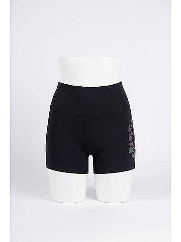 Free People Never Better Logo Bike Shorts in Black (view 1)