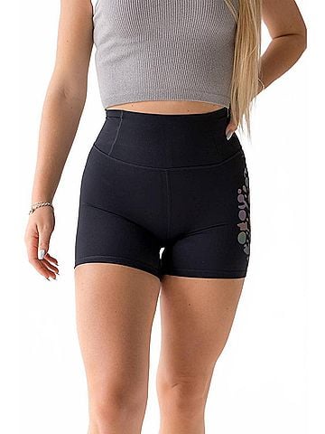 Free People Never Better Logo Bike Shorts in Black (view 2)