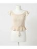 Cleobella Print Brown Sia Crochet Top Size S - photo 1