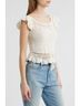 Cleobella Print Brown Sia Crochet Top Size S - photo 4