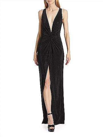 Ramy Brook Rosalyn Studded V-Neck Gown (view 2)