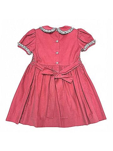 Marco & Lizzy Girl's Isabella Hand Smocked Corduroy Dress (view 2)