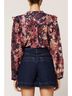 Cleobella Floral Red Priya Blouse Size S - photo 3