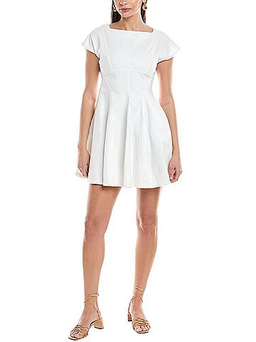 Amanda Uprichard Denim Square Neck Mini Dress (view 2)