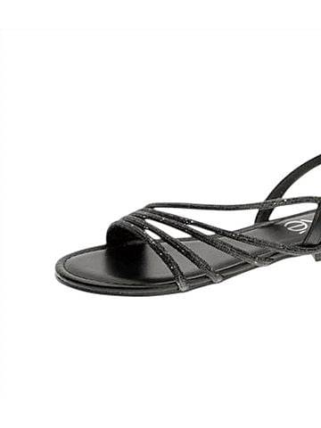 exe Women's Loris 086 Flat Sandal in Black (view 2)