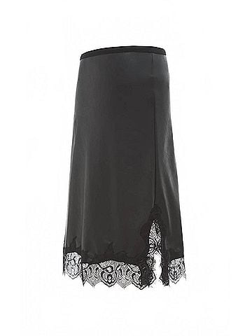 Gold Hawk Faux Leather Bias Skirt (view 2)