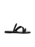 Schutz Black Women's Giulia Flat Sandal Size 8 - photo 1