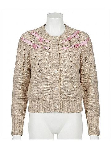 LoveShackFancy Clementian Long Sleeve Cardigan (view 1)