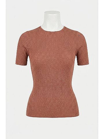 Zimmermann Wanderlust Metallic Tee in Dusty Rose (view 1)