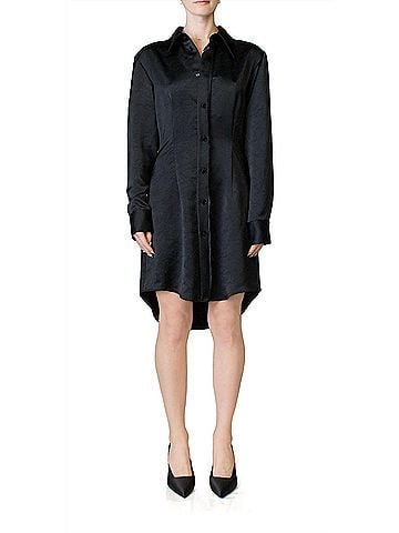 Maison Margiela Silky Button Front Midi Dress (view 2)
