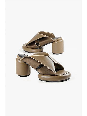 All Black Women Mod Collar Mule (view 2)