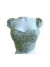Reformation 100% Linen Floral Green Blue Tank Top Size 0X - photo 1