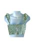 Reformation 100% Linen Floral Green Blue Tank Top Size 0X - photo 2