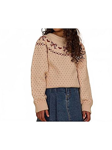 Rylee + Cru Girl's Fair Isle Sweater (view 2)