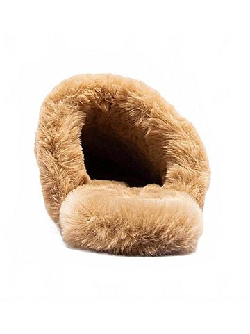 Qupid Women's Eskimo Flates Pleather Fur Lined Mules (view 2)