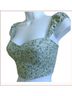 Reformation 100% Linen Floral Green Blue Tank Top Size 0X - photo 4