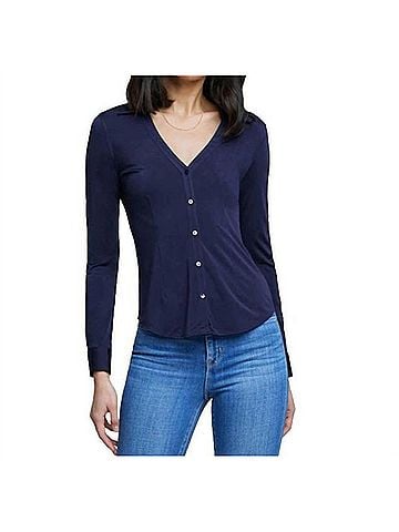 L'Agence Dallas Blouse in Midnight (view 2)