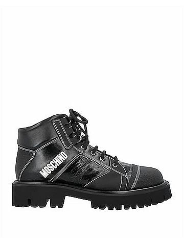 Moschino Women's Logo-Print Leather Boots (view 1)