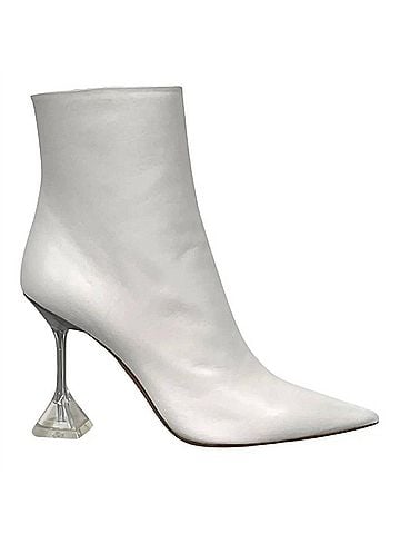 Amina Muaddi Women's Giorgia Croc Leather Mid-Calf Boots (view 1)
