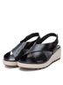 XTI Black Women's Wedge Sandals Size 6 - photo 4