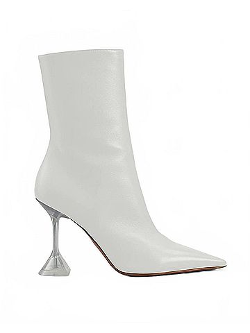 Amina Muaddi Women's Giorgia Croc Leather Mid-Calf Boots (view 2)