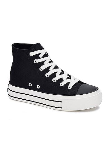 Andrea Women's Canvas Sneaker Boots With Platform (view 1)