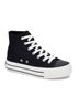 Andrea Black Women's Canvas Sneaker Boots With Platform Size 6 - photo 1