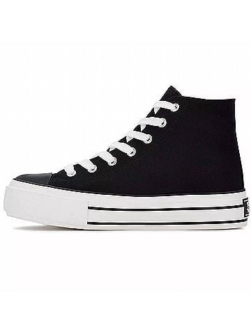 Andrea Women's Canvas Sneaker Boots With Platform (view 2)