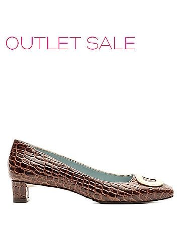 Frances Valentine Women's Mary Croc Mini Block Heel (view 1)