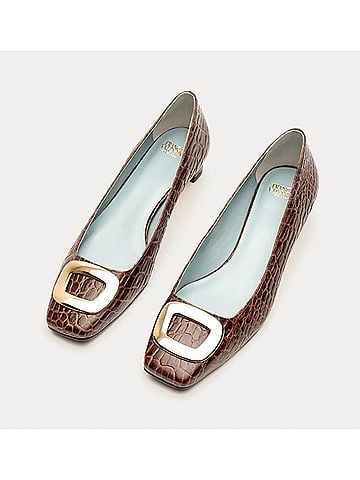 Frances Valentine Women's Mary Croc Mini Block Heel (view 2)