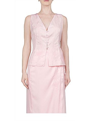 Ciao Lucia Rina Embroidered Top in Ballet (view 2)