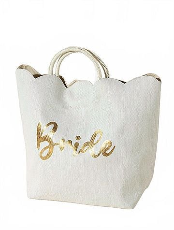 Shiraleah Shiraleah Bride Scalloped Tote (view 1)