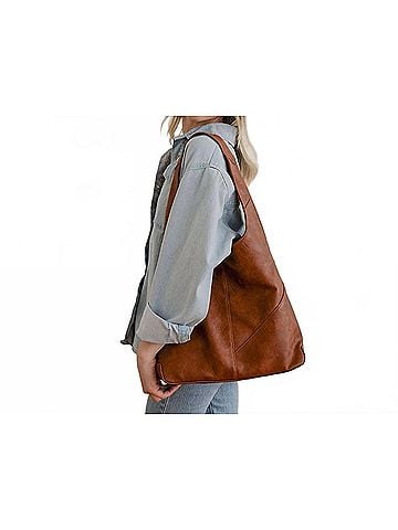 Joy Susan Neve Puzzle Hobo Bag in Saddle (view 2)