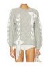 LoveShackFancy Print Gray Kloss Pullover Sweater Size S - photo 2