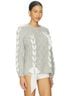LoveShackFancy Print Gray Kloss Pullover Sweater Size S - photo 3