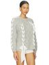 LoveShackFancy Print Gray Kloss Pullover Sweater Size M - photo 3
