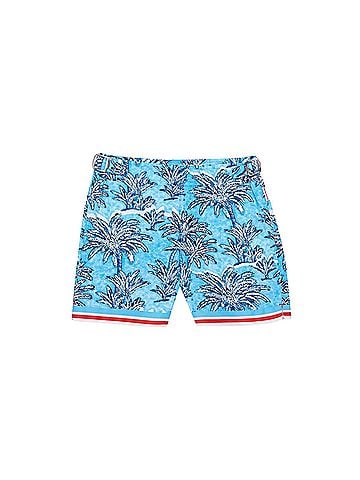 Orlebar Brown Boy's Beachwear Russell Palm Border Shorts (view 1)
