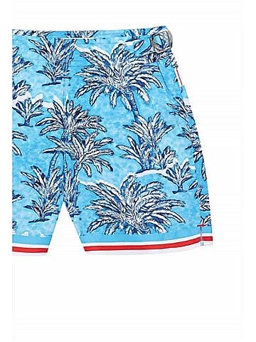 Orlebar Brown Boy's Beachwear Russell Palm Border Shorts (view 2)