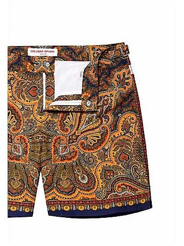 Orlebar Brown Boy's Beachwear Russell Mystique Paisley Shorts (view 2)