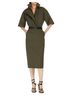 maxmara Green Canvas Skirt Size 8 - photo 2