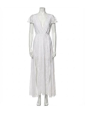 LoveShackFancy Vania Cotton Cut-Out Maxi Dress (view 1)
