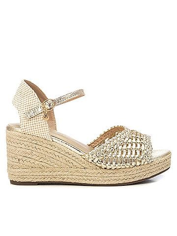 XTI Women's Metallic Ankle Strap Wedge Sandals (view 1)