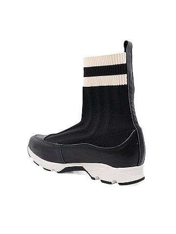 All Black Women's Stripey Sock Bootie (view 2)